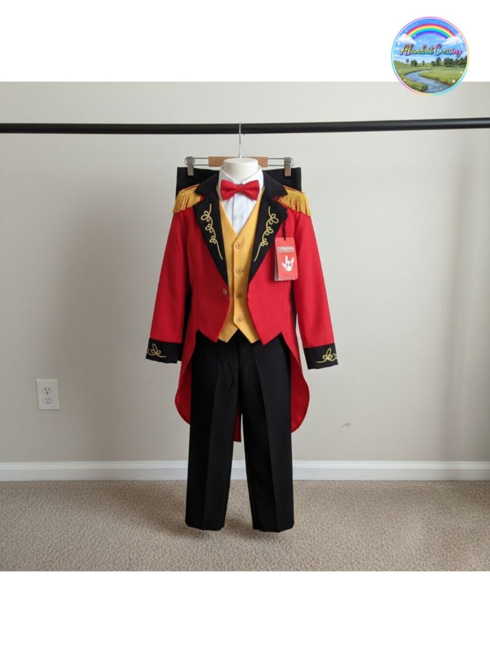 Kids Ringmaster Costume Set Tailcoat Top Hat Pants